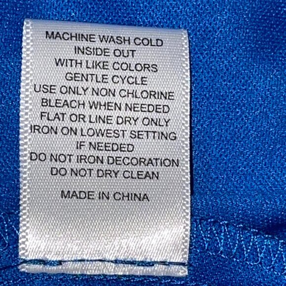 Crystal Doll Blue White Floral Minidress Off the Shoulder Short Sleeves Size L - Picture 6 of 8